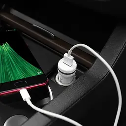 Автомобільний зарядний пристрій Hoco Z27A USB QC 18W білий - мініатюра 4