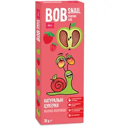 Фруктовые яблочно-клубничные конфеты Bob Snail 30 г