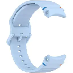 Силіконовий ремінець BeCover Ribbed Tape для Samsung Galaxy Watch (20 mm) 3 41 mm/4 40mm-44mm/5 40-44mm/6 40-44mm/7 40-44mm Lite Blue (712044) - мініатюра 2