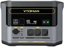 Зарядна станція FlashSpeed 1500, Black/Grey, 1500 Вт / 1548 Вт/год, 2xType-C (100 Вт) Vtoman teh0028578