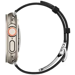 Шкіряний ремінець Spigen Enzo Black для Apple Watch 49mm/45mm/44mm (AMP06926) - мініатюра 4