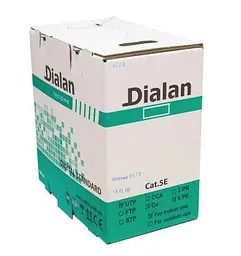Кабель вита пара Dialan UTP Cat.5E 4PR CU мідь (100 МГц) PVC Indoor 305 метрів - мініатюра 2