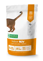 Сухий корм для дорослих котів мешкаючих у будинку Nature's Protection Indoor, 400г