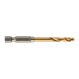 Свердло по металу RedHEX SHOCKWAVE HSS-TiN MILWAUKEE, діаметр 4,5х76х29мм, (10шт), пластикова коробка - мініатюра 2