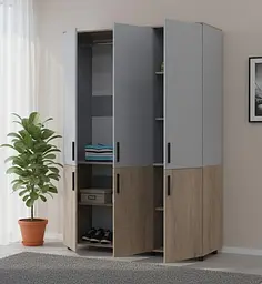Шафа для одягу Doros Торн Кремона Канноло/Сірий 3 ДСП (штанга) 135х51.6х200 (44900503) - мініатюра 1