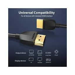 Кабель мультимедійний HDMI M to HDMI M 1.0m 4K60Hz black Vention (AAIBF) - мініатюра 7