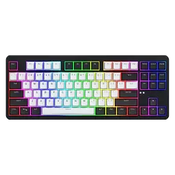 Клавіатура бездротова Hator Rockfall 3 Orange Switch US RGB Black (HTK850)