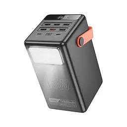 Батарея універсальна HOCO 100000mAh Max Centurion PD/65W, QC, LED Lamp, Black (DB03 / 714722) - мініатюра 2