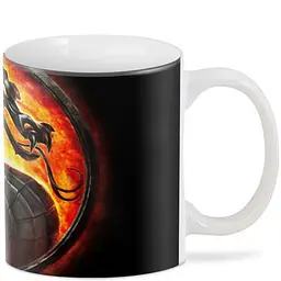 Кухоль GeekLand Mortal Kombat Мортал Комбат лого MK.02.26 330 мл білий - мініатюра 2