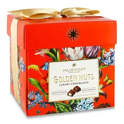 Цукерки Millennium Golden Nuts з начинкою та цілими горіхами Квіти 150 г