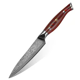 Ніж універсальний Damascus DK-FK 1007 VG-10 дамаська сталь 67 шарів лезо 12 см