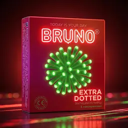 Презервативи Bruno Extra Dotted з великими крапками 3 шт.