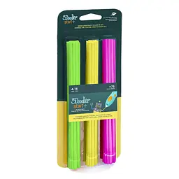 Набор стержней для 3D-ручки 3Doodler Start Микс 75 шт.: зеленый, желтый, розовый.