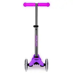 Самокат MICRO серії "Mini Deluxe Glow LED" – МОРОЗНИЙ РОЖЕВИЙ (до 50 kg, 3-х колісний, світло) Micro MMD217 - мініатюра 6