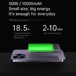 Повербанк MagSafe Power Bank Q9p бездротовий з бездротовою зарядкою для iPhone 10000 mAh - мініатюра 7
