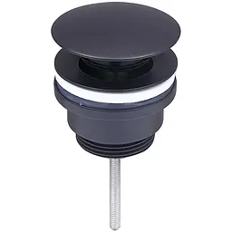 Донний клапан для раковини VBI black click-clack універсальний VBI-059000BL, Чорний матовий