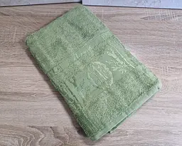 Набір турецьких бамбукових махрових рушників Zeron 3 штуки 70х140 Bamboo Green - мініатюра 3