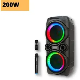 Портативна колонка XPRO GZ-X910 валіза 200Вт USB SD FM радіо Bluetooth 1 мікрофон ДУ (MER-15723) - мініатюра 2