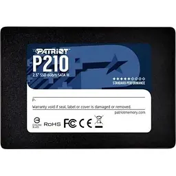 Твердотільний накопичувач SSD Patriot 512Gb, P210, SATA3, 2.5", 3D TLC, 520/430 МБ/с teh0019729
