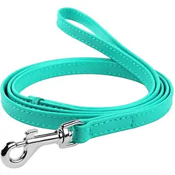 Повідець для собак Waudog Glamour, шкіряний, 122х1,2 см, ментоловий