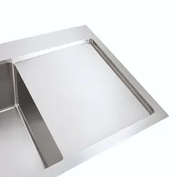 Кухонна мийка Platinum Handmade 780x430x220 L нержавійка (квадратний сифон,3.0/1.0), Нержавіюча сталь - мініатюра 4