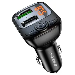 АЗП FM модулятор Borofone BC41 Eminency QC3.0 2USB-A Чорний