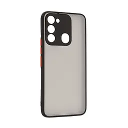 Чехол-накладка для TECNO Spark Go 2022 (KG5), Frosted Matte, черный, противоударный чехол с защитой всего корпуса, термополиуретан TPU + поликарбонат PC, ArmorStandart (ARM72392)