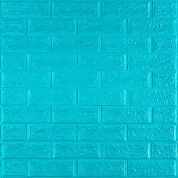 3D панель самоклеюча 700х770х5мм цегла Бірюза (002-5) SW-00000084
