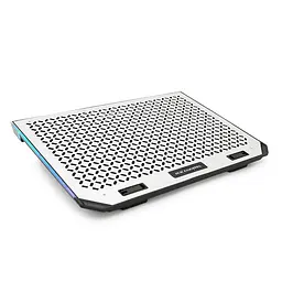 Підставка під ноутбук IceCoorel A17, 10-15.6", 6 * 80mm 1800±10% RPM, корпус пластик + алюміній, 2xUSB 2.0, 366x256x23mm, RGB, Box, Q20