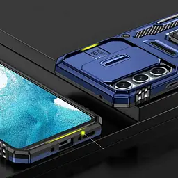 Ударостійкий чохол Camshield Army Ring для Samsung Galaxy S25 FE Синій / Navy - мініатюра 5
