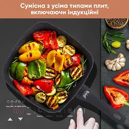 Сковорода-гриль Krauff Prime Chef 26х26 см + щипці Galaxy Krauff - мініатюра 7