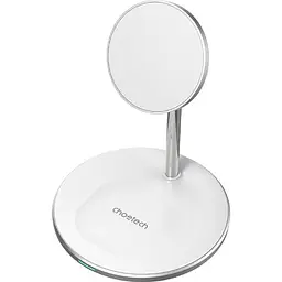 Бездротовий зарядний пристрій Choetech T581-F Magnetic 2 в 1 Wireless Charging White [101518] - мініатюра 2