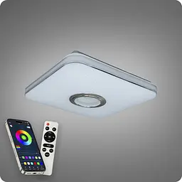 Люстра світлодіодна 517 Dlight RGB з пультом і колонкою 45Вт Білий (02173) - мініатюра 4