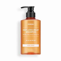 Оздоровлюючий пивний шампунь Beer Yeast Hair Loss Relief Shampoo Herb Mint Kundal 500 мл