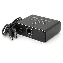 Активний RJ45-сплітер 1x4 Network splitter Adapter Voltronic YTS-RJ45-1004 1000Mbps - мініатюра 2