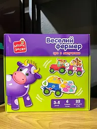 Дитяча настільна гра "Веселий фермер" VT2100-13 з липучками - мініатюра 4