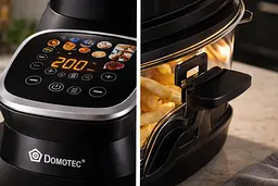 Аерофритюрниця Domotec MS-3227 / Безмасляна фритюрниця / Аерогриль з LED-екраном та вбудованим меню 7L 4600 W - мініатюра 2