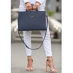 Сумка для ноутбука та документів BlankNote Жіноча шкіряна 15 Dark Blue (BN-BAG-36-navy-Blue) - мініатюра 8