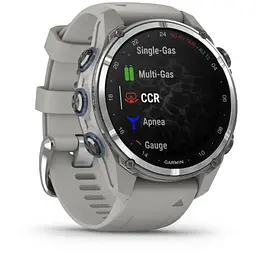 Смарт-годинник Garmin Descent Mk3 43 mm Stainless Steel with Fog Gray Silicone Band (010-02753-04/03 - мініатюра 3