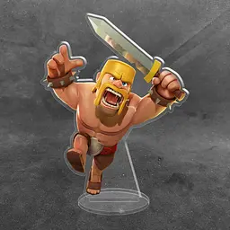Акрилова колекційна фігурка Clash of Clans, Clash Royale Персонаж Варвар 2 15 см