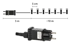 Гірлянда Гірлянда Chomik 200 LED теплий білий 10 м (LED9478) - мініатюра 4