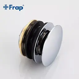 Донний клапан, автомат, 1 1/2", хром Frap F63, Хром - мініатюра 2