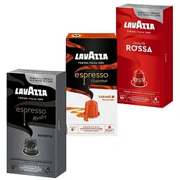 Набір кави в капсулах 3 види Lavazza Nespresso, оригінал, Бідьорість 30 шт