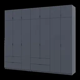 Розпашна Шафа для одягу Doros Лукас Графіт 3+4 ДСП 280х50х240 (42005121) - мініатюра 4
