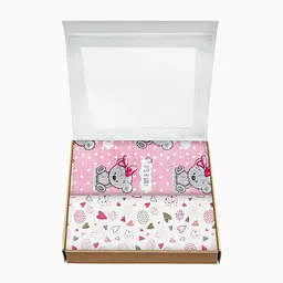 Багаторазові пелюшки дитячі ROSE GIRL BEAR 2шт COSAS (4822052062814) - мініатюра 2