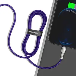 Кабель Baseus Cafule Metal USB-C to Lightning PD 20W 1m Purple (CATLJK-A05) [169508] - мініатюра 5