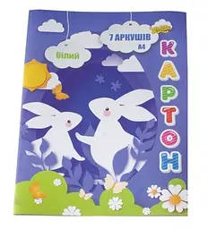 Картон білий Тетрада, А4, 7 аркушів, 5 шт. в упаковці