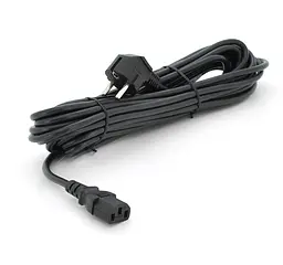 Кабель питания Ritar PC186 CU Powercord C13 CEE7/7 Black 10m - мініатюра 2