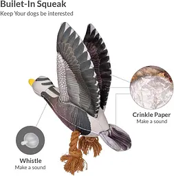 М'яка іграшка для собак Wild Goose Rope Squeaker - мініатюра 3