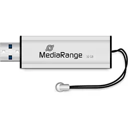 Флеш-накопичувач MediaRange 32GB USB flash drive USB 3.0 black/silver (MR916) - мініатюра 2